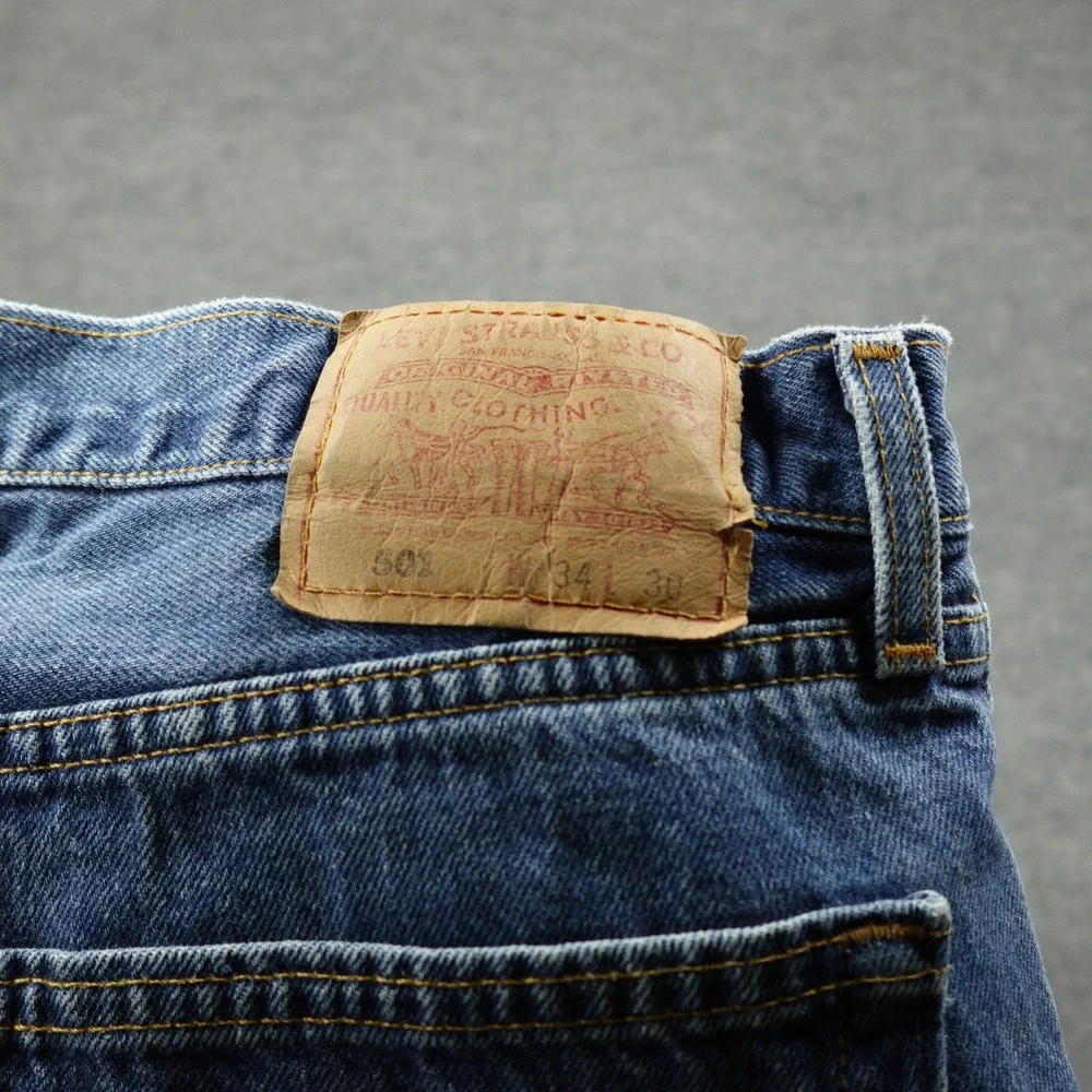 Vintage Levi's 501 Jeans Mens 34x30 Blue Straight Leg Button Fly Made in USA
